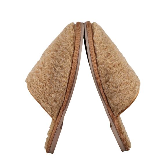 Easy Spirit Shoes Womens 9/10 Slippers Mule Slip On Faux Fur Comfort Casual Tan - Picture 7 of 11